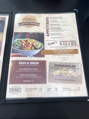 Callie’s Homestyle Restaurant menu 3